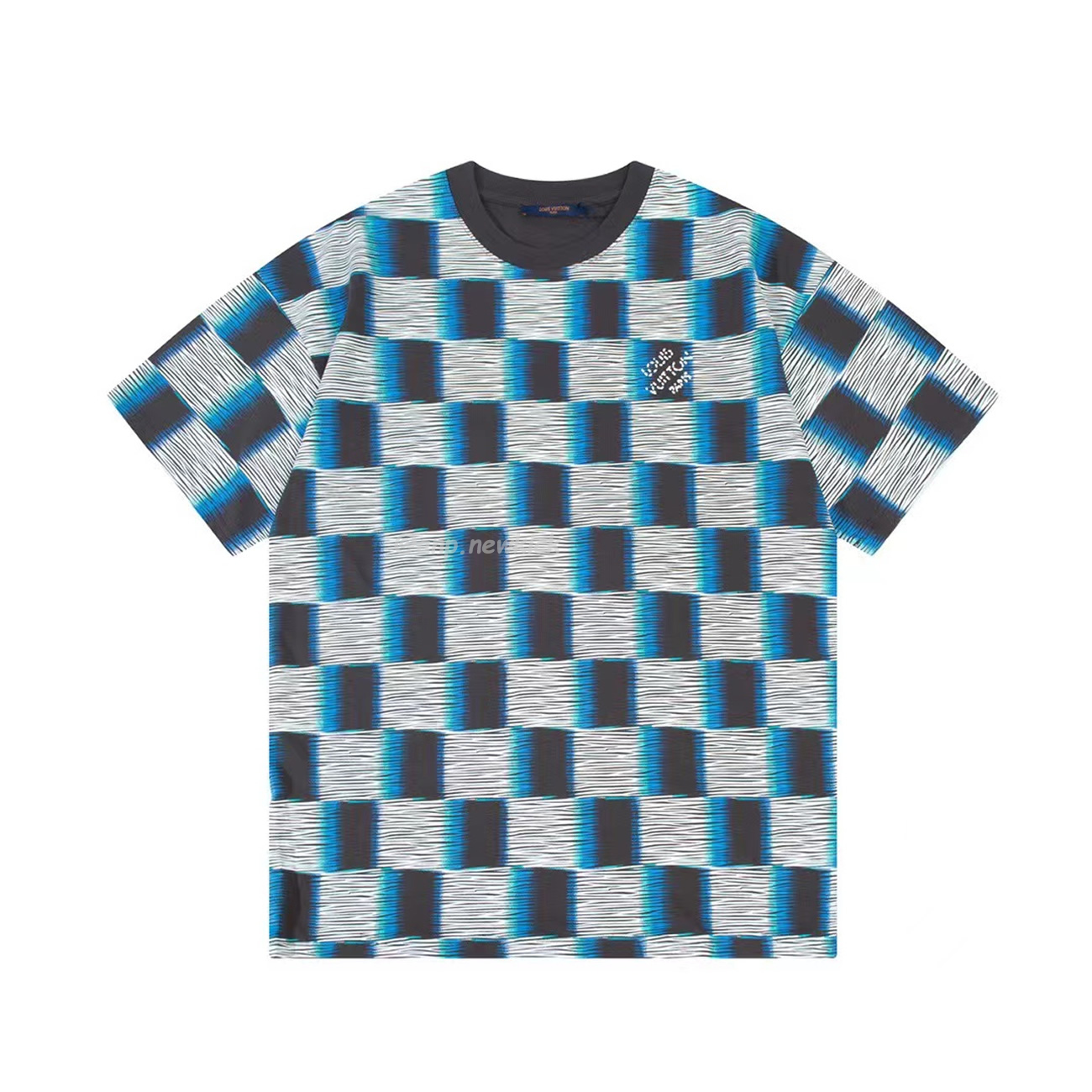 Louis Vuitton Round Necked Checkerboard T Shirt (19) - newkick.org